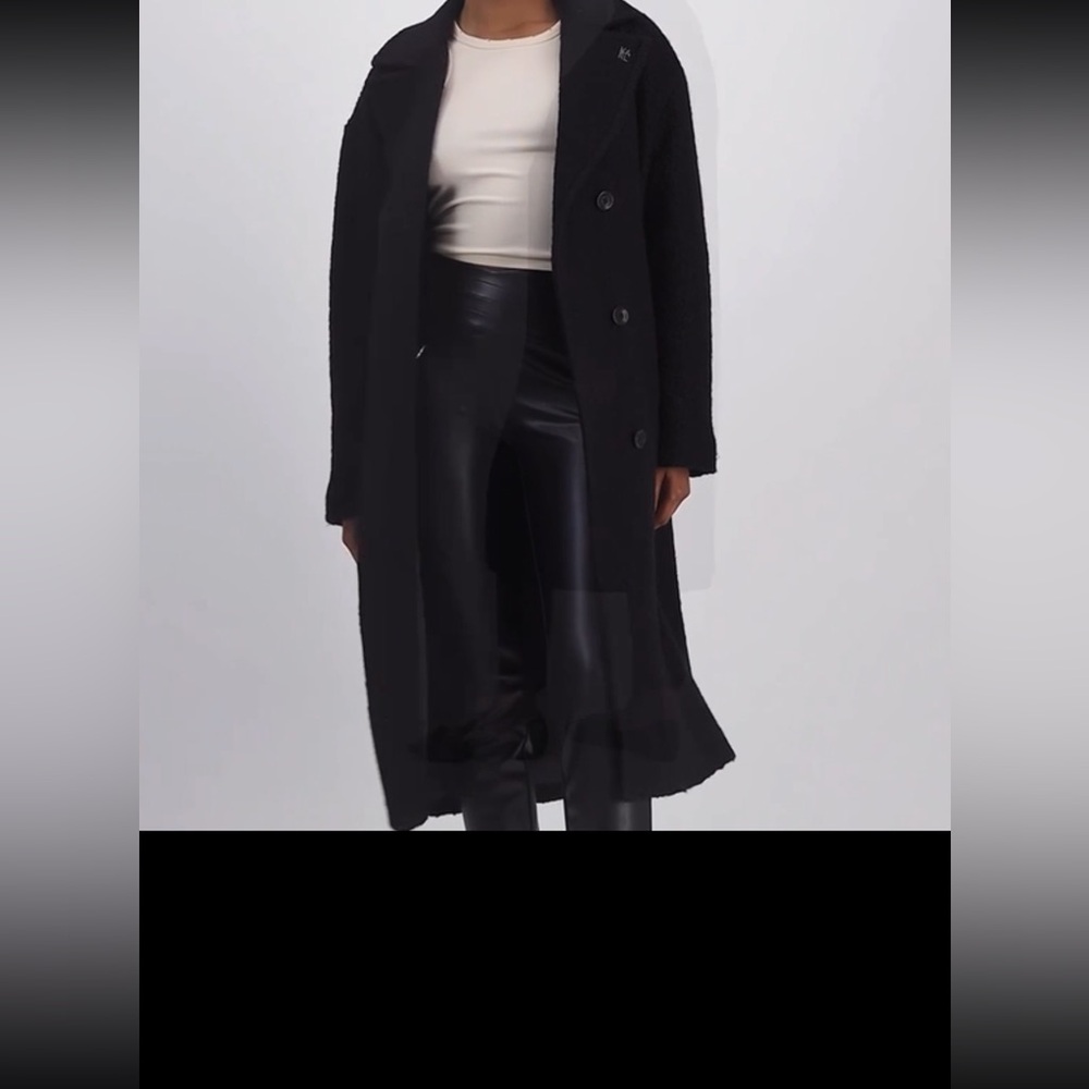 KARL LAGERFELD PARIS Women's Double-Breasted Overcoat - Picture 2 of 9